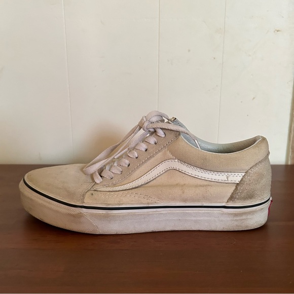 Vans Cream Old Skool Sneaker Men’s Size 7 Women’s Size 8.5 - Picture 2 of 9